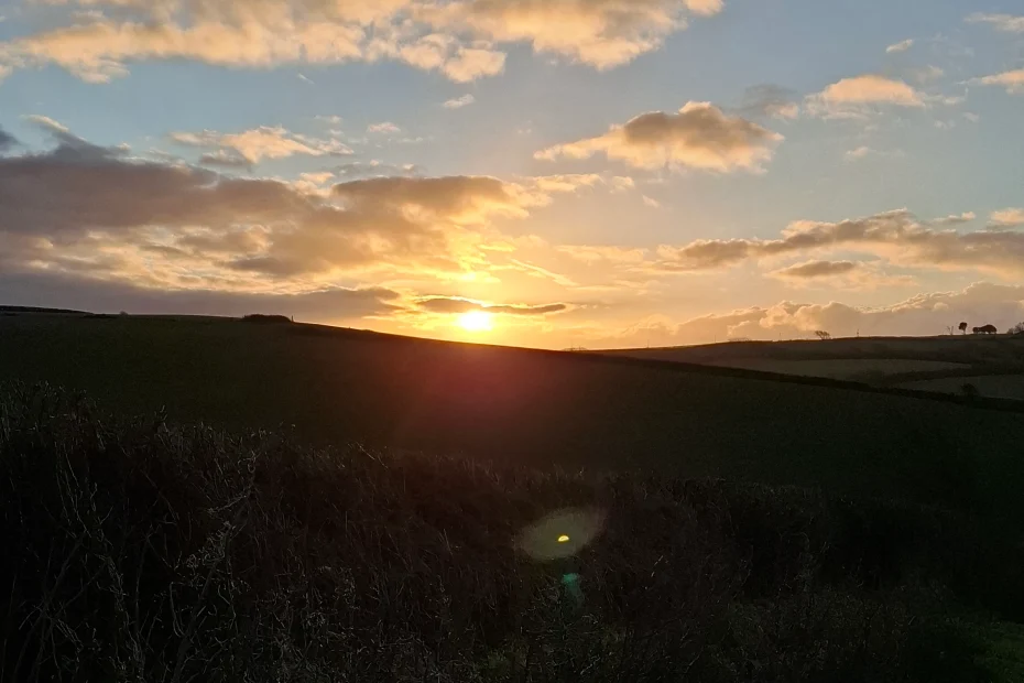 photo of sunset over South Milton